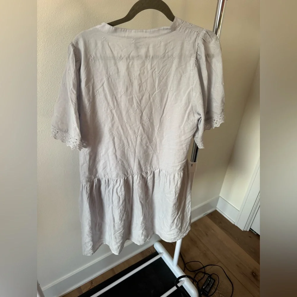 Universal Thread blue colored eyelet cotton dress size XL NEW WITH TAGS - Picture 4 of 9